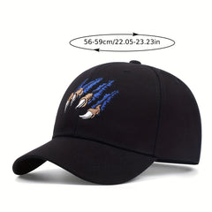 Anime Paw Embroidered Baseball Cap Hip Hop Unisex Sun Hat Adjustable