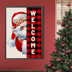 Christmas Santa Claus Canvas Painting Poster for Home Decoration