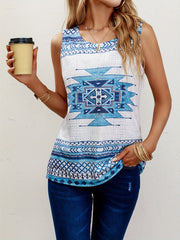 Women's Printed Sleeveless Tank Top