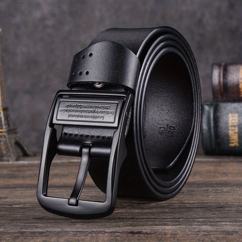 Men's Leather Belt Pin Buckle Waist Strap
