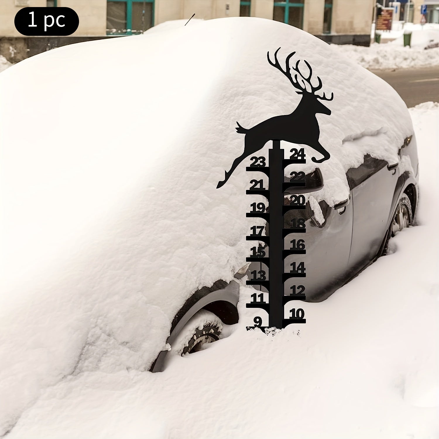 Creative Elk Metal Snow Gauge Large Iron Snow Measuring Ruler