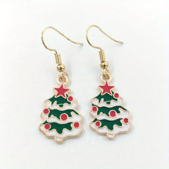 Christmas Tree Pendant Earrings for Holiday Sparkle
