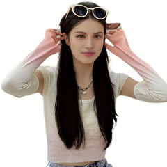 Gradient Sunproof Arm Sleeves for Summer Outdoor Activities