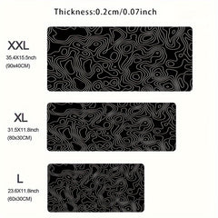 Seamless Terrain Map Mouse Pad Non Slip Soft Rubber Gamer Keyboard Mat