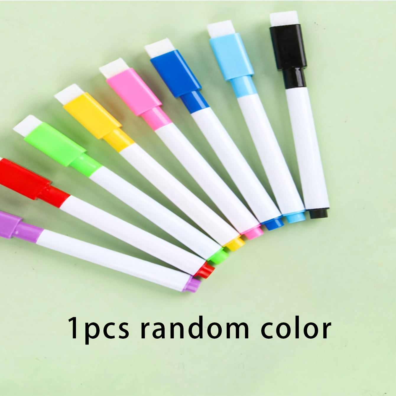 8pcs Erasable Whiteboard Markers - Colorful Wipe-Clean Washable Pens