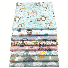 8pcs Large Size Cartoon Printed Fabric Bed Sheet Quilt Doll Patchwork DIY Fabric