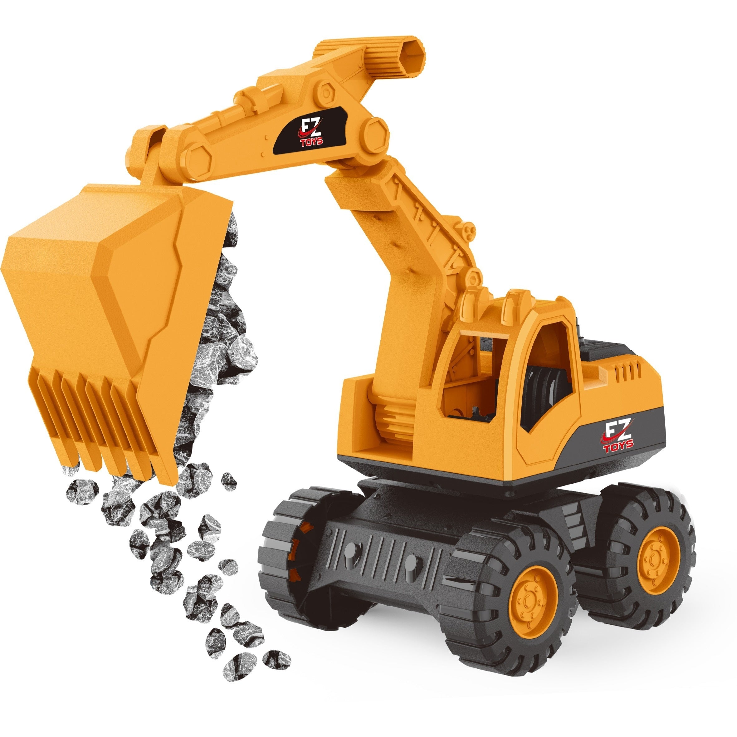 Large Mixing Engineering Vehicle Children's Toy Boy Set Excavator Digger