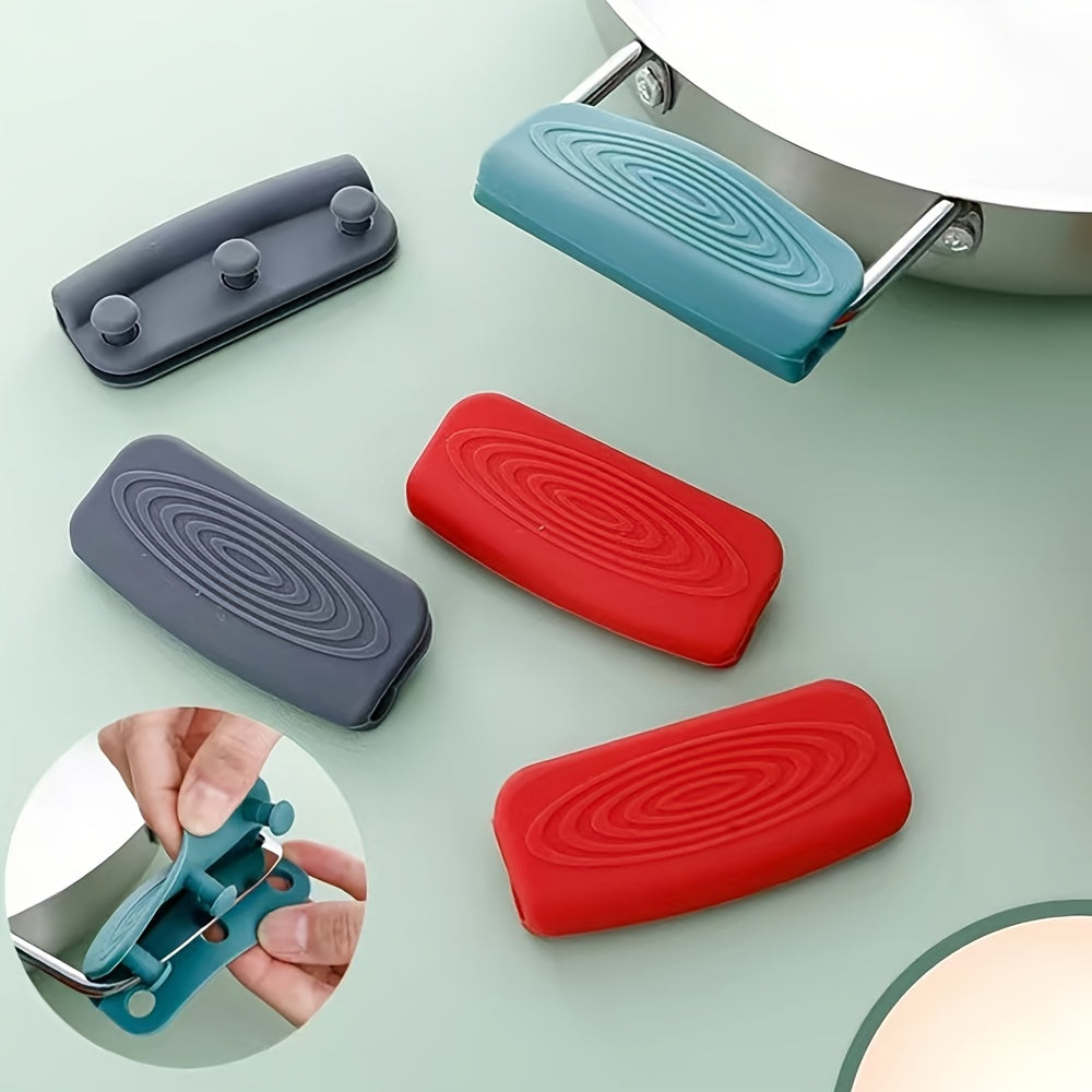 2pcs Silicone Pot Ear Cover Heat Insulation Non-slip Handle Cover