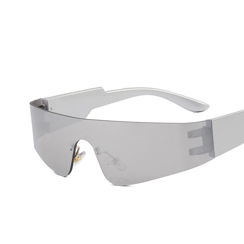 Rimless Futuristic Ladies Sports Sunglasses