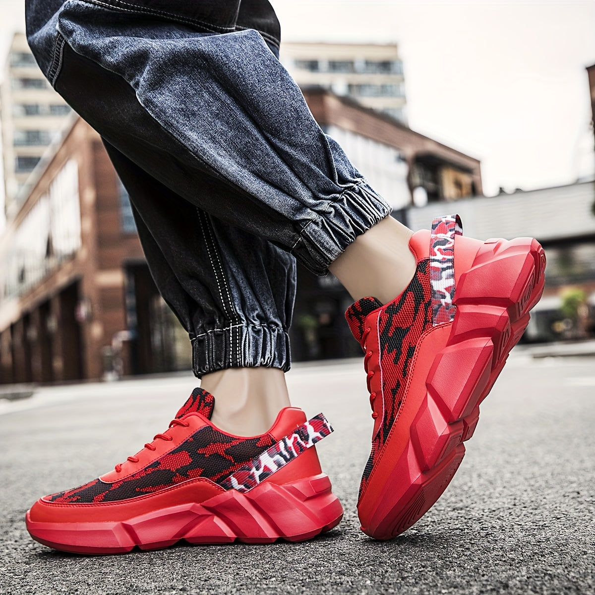 Men's Camo Lightweight Sneakers Non Slip Spring Summer Shoes