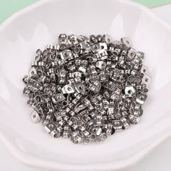 50pcs Casual Earring Back Plugs Round Ear Studs Jewelry Accessories DIY