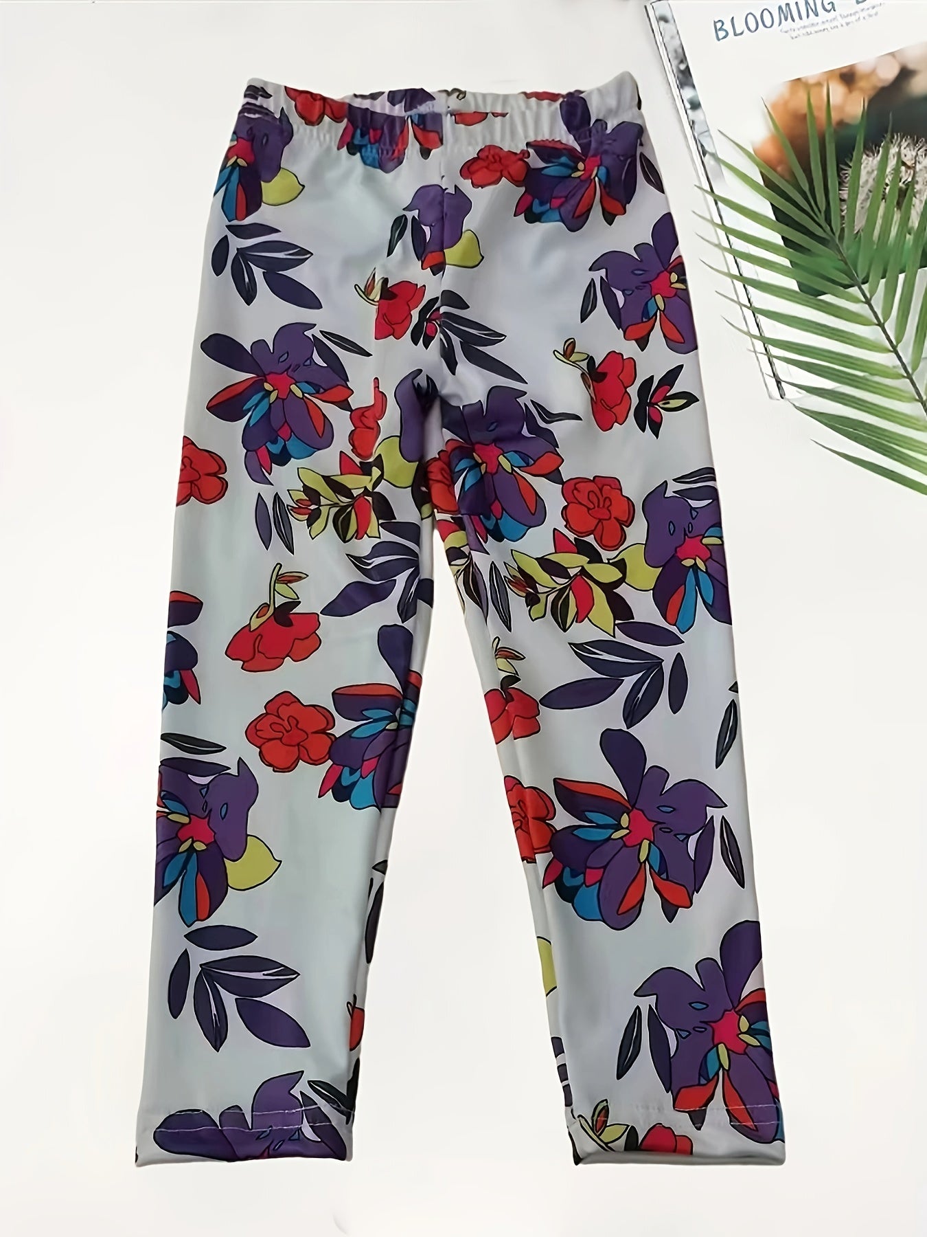 Girls Flower Pattern Leggings All Seasons Sports Gift