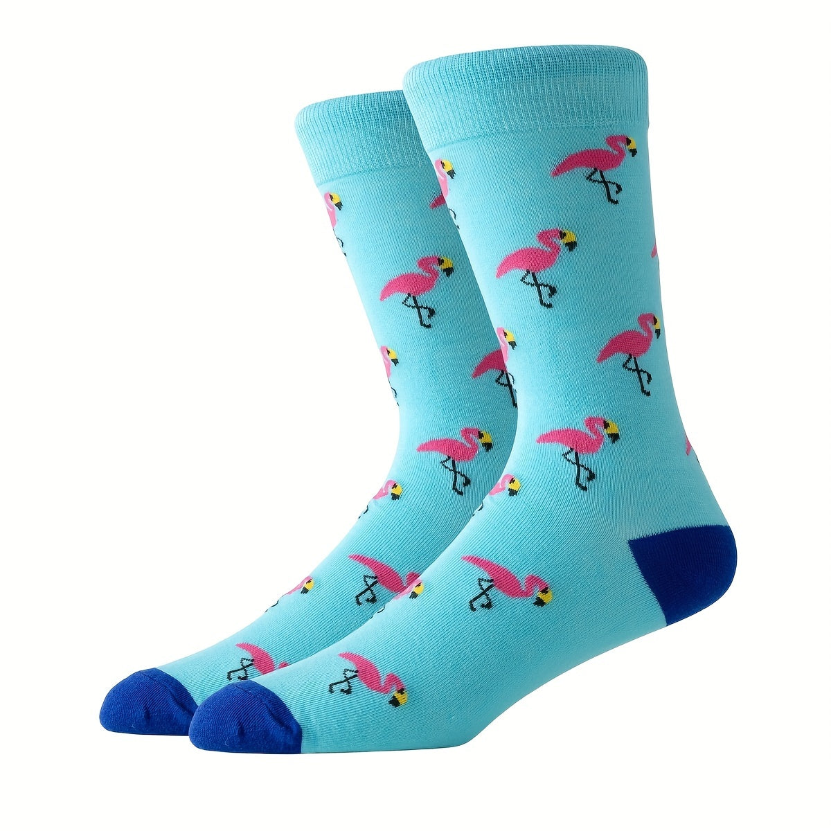 3 Pairs Flamingo Print Socks Women's Mid Tube Stockings