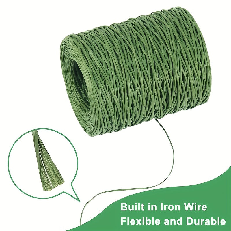 50m Floral Paper Covered Binding Thread for Bouquets and Wreaths