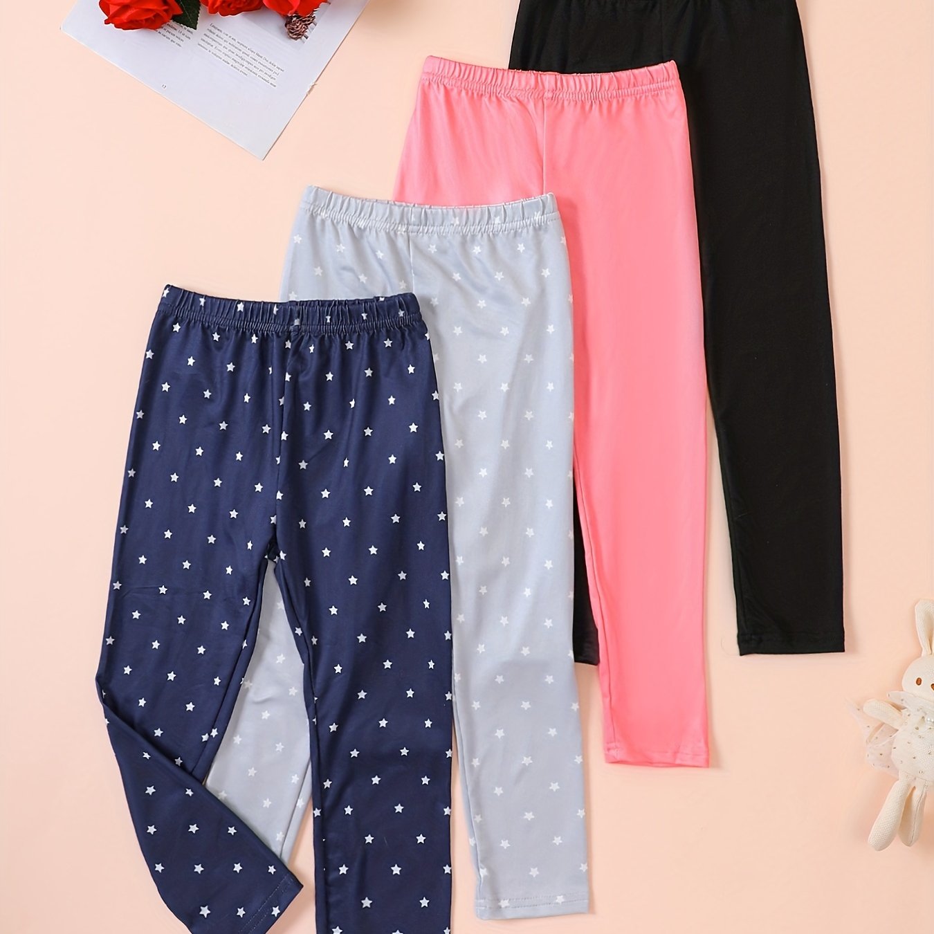 4pcs Girls Comfortable Leggings Under Layer Pants Kids Summer Clothes