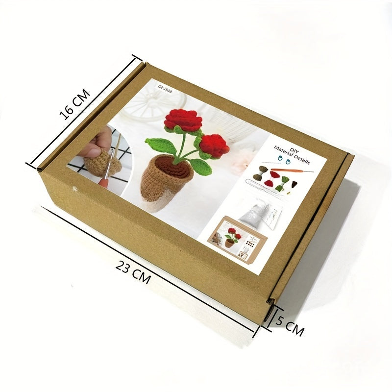 Beginner Crochet Kit: Roses Crochet Starter Set for Adults and Kids