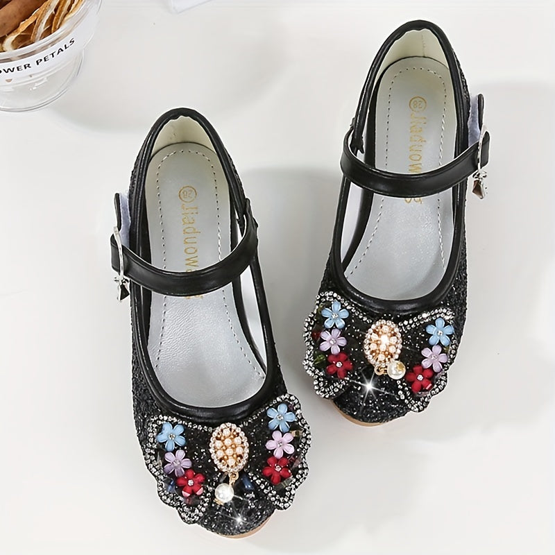 Girls' Cartoon Ballet Shoes With Bow Tie Lightweight Princess Sandals
