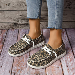 Women's Canvas Slip-On Shoes Low Top Flat Loafers