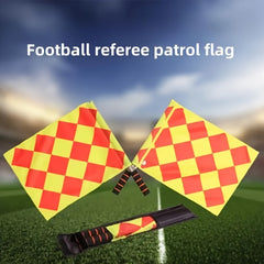 2pcs Small Checkered Referee Flags for Football Training