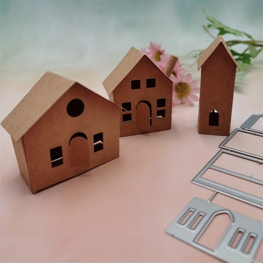 Christmas Metal Cutting Dies 3D House Embossing Template