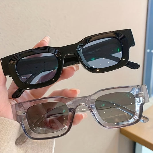 Punk Rectangular Frame Sunglasses Classic Hip Hop Sunshade Eyeglasses