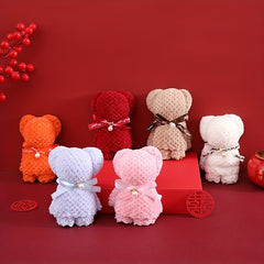 1PC Bear Towel Soft For Birthday Wedding Campus Year Mother's Ramadan