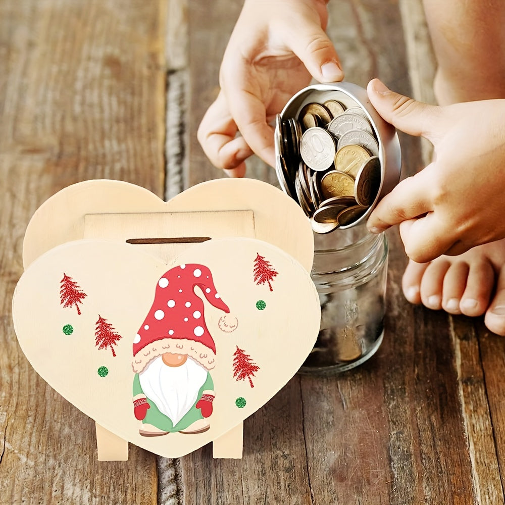 Wooden Piggy Bank Multifunctional Storage Box for Kids