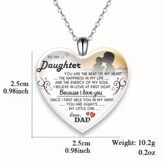 Love Heart Crystal Pendant Necklace Gift For Christmas