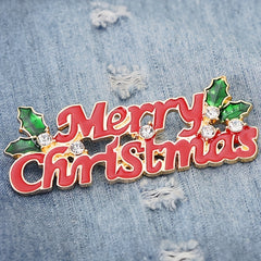 Christmas Brooch Decorative Badge Holiday Gift Clothing Bag Accessories For Men