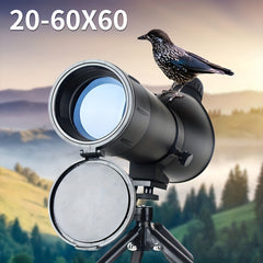 20 60x60mm Zoom Spotting Scope Monocular With Storage Bag