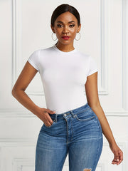 Women's Cap Sleeve Slim Fitted Bodysuit