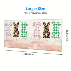 Rabbit Desk Mat Large Mouse Pad Keyboard Mouse Mat Non Slip Rubber Base