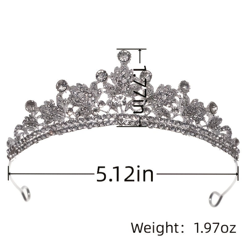 Baroque Vintage Tiara Headband Bridal Wedding Rhinestone Crown Hair Hoop