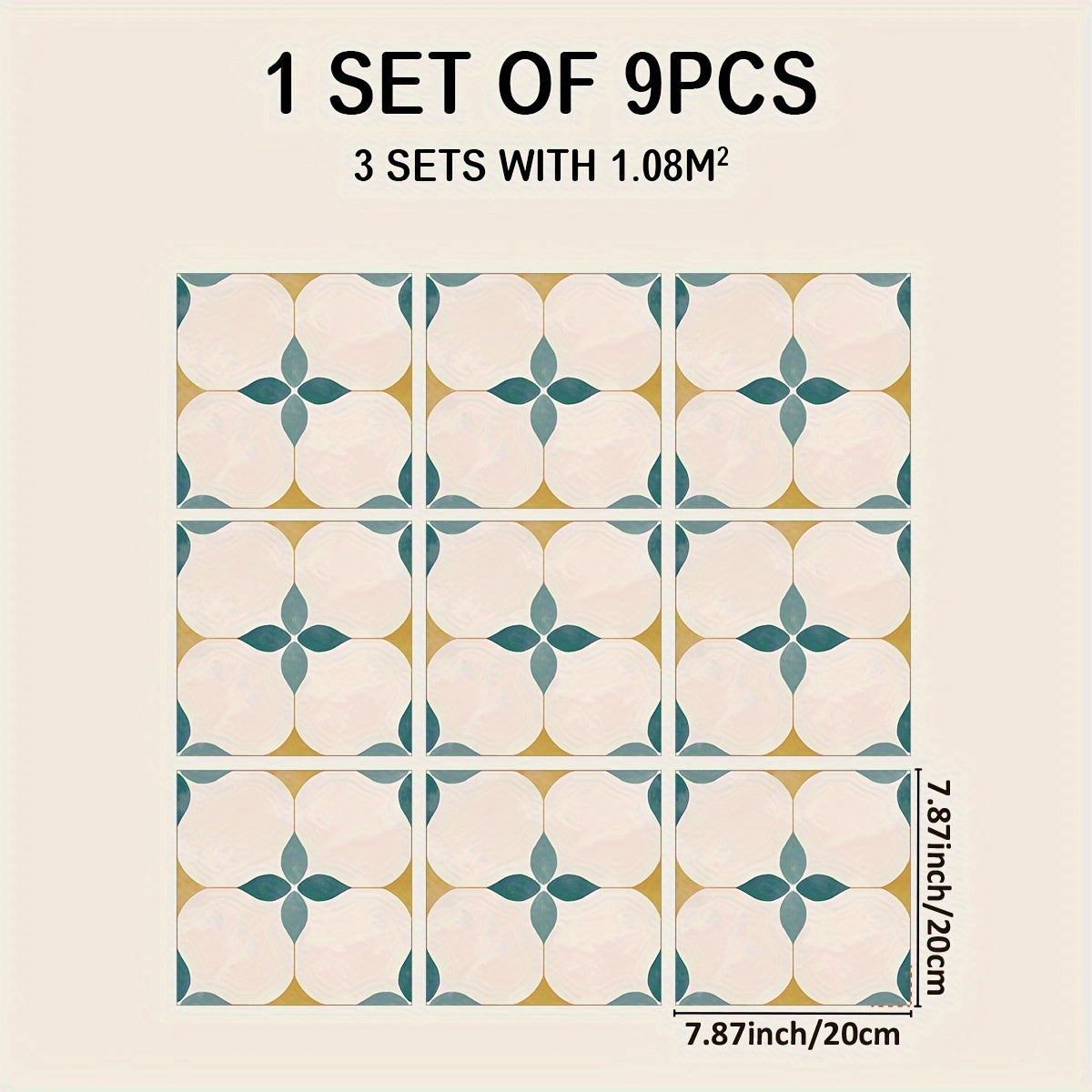 Ceramic Tile Stickers Waterproof Anti-slip Home Decoration