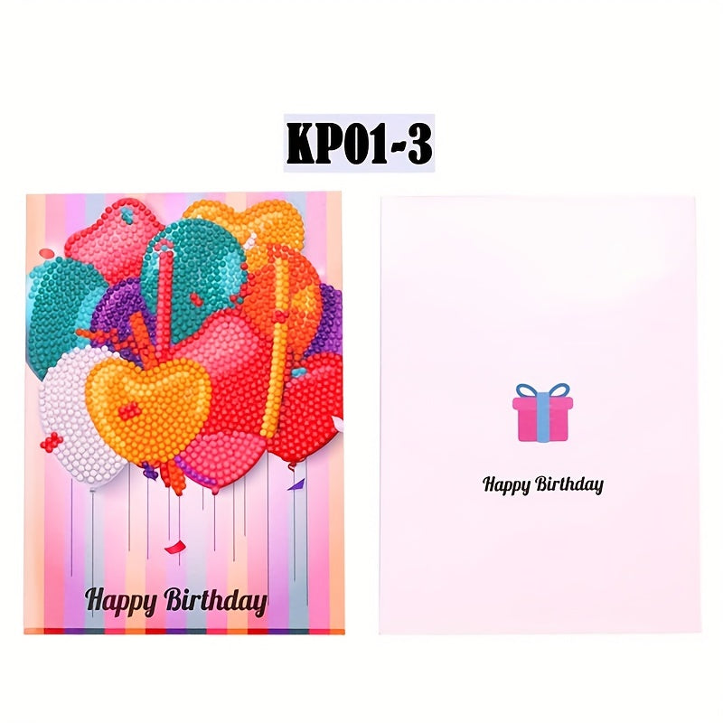 1pc 5D DIY Diamond Painting Christmas Cards Hand Drilled Diy Birthday Gift