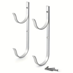 Aluminium Pool Pole Hangers 2 Pack with 4 Nails