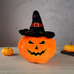 Halloween Witch Pumpkin Plush Doll Soft Stuffed Toy with Hat