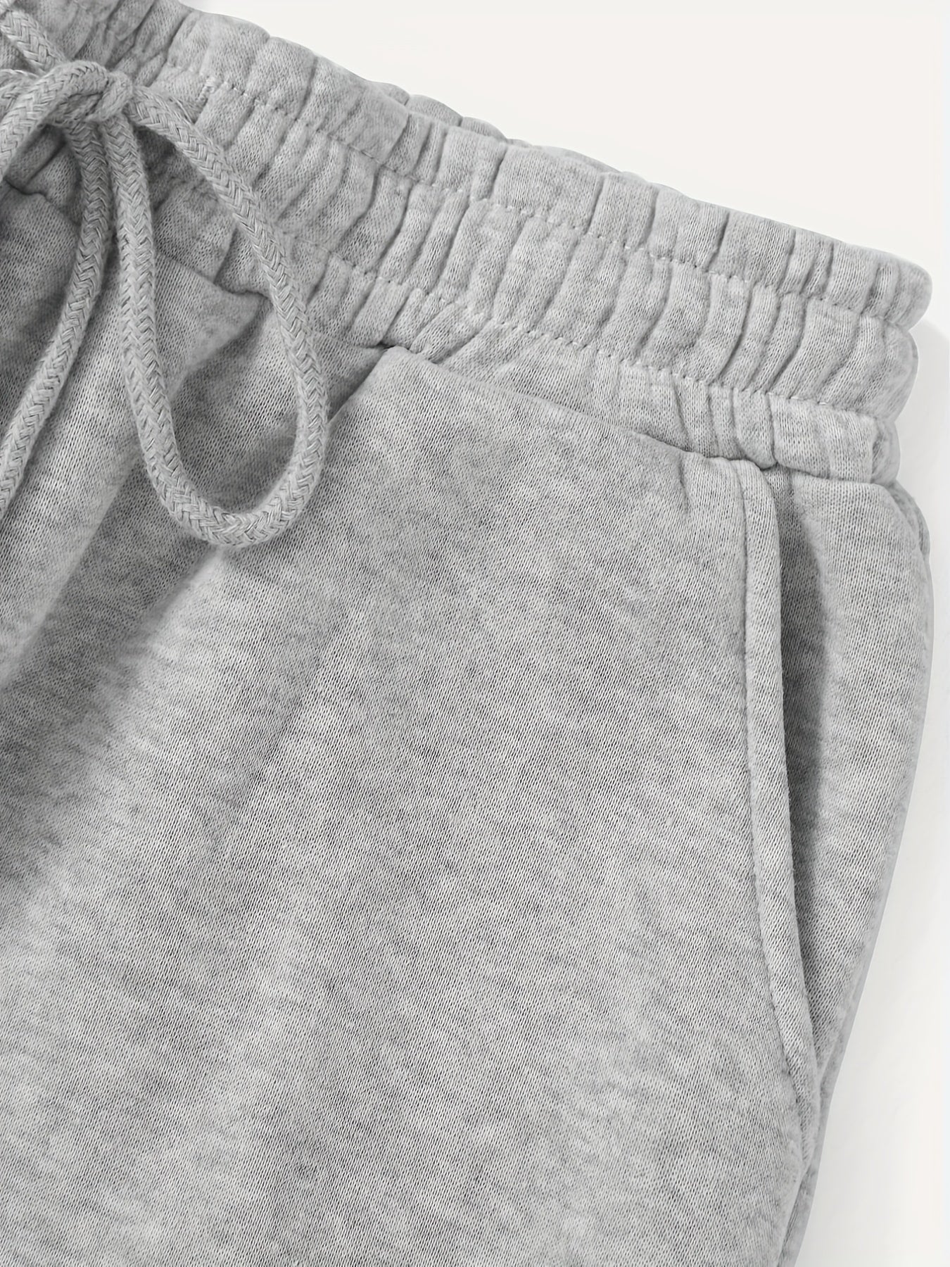 Women's Plus Letter Print Drawstring Casual Shorts