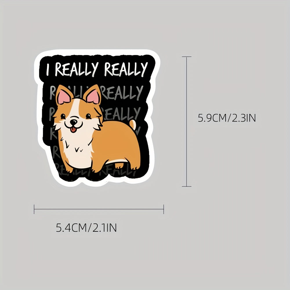 50pcs Corgi Stickers for Phone Laptop Luggage Water Cup