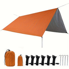 Square Silver Coated Canopy Outdoor Camping Tent Awning Tarp