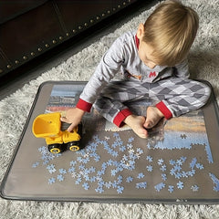 Foldable Puzzle Board Mat with Trays & Lid - 500/1000pc Storage