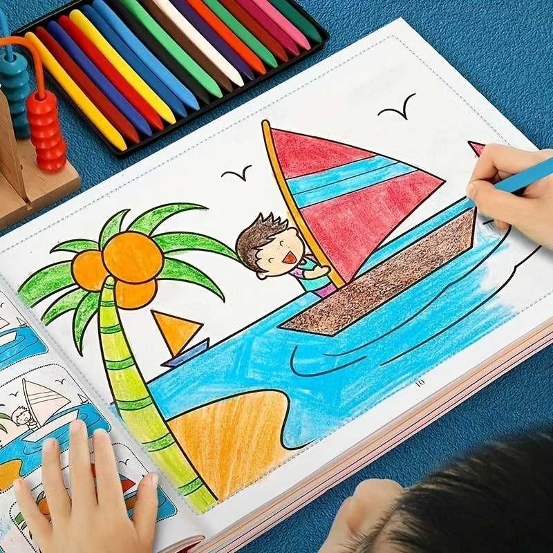 Kids Coloring Book with Guides Educational Drawing Activity Book