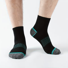 5 Pairs Men's Sports Cotton Socks for Outdoor Running Cycling