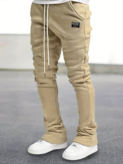 Classic Casual Bell Bottom Joggers Men's Pants