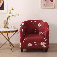 Stretch Club Chair Slipcover Geometric Pattern