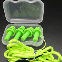 2 Pairs Silicone Earplugs With Storage Box And Lanyard