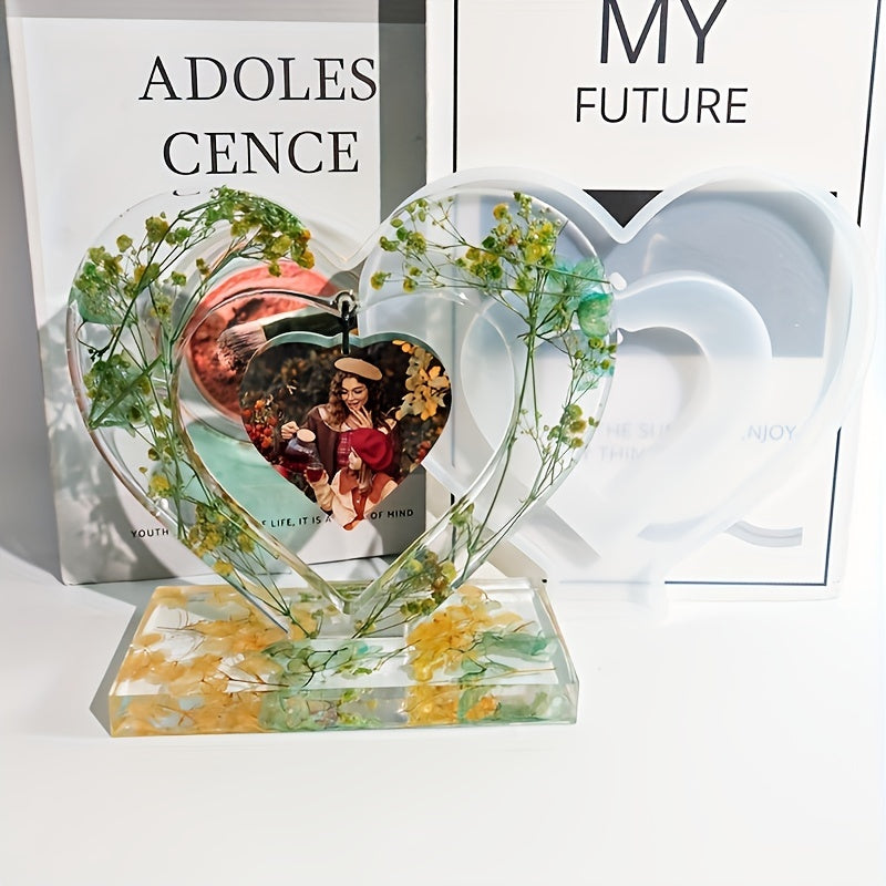 DIY Crystal Epoxy Resin Mold Love Photo Frame Silicone Mold