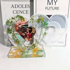 DIY Crystal Epoxy Resin Mold Love Photo Frame Silicone Mold