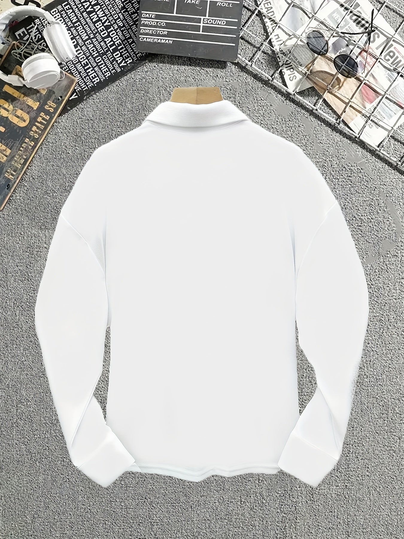 Solid Long Sleeve Button Up Shirt