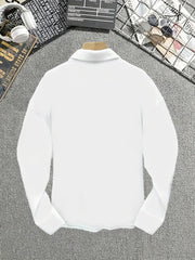  Solid Long Sleeve Button Up Shirt